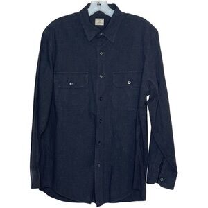 J. Crew Men's Dark Grey Casual Button-Down Shirt
